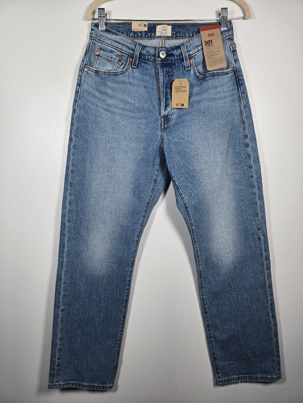 NEW Levi's 501 Curve High Rise Straight Leg Button Fly Denim Jeans Women Size 29